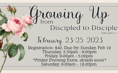 Ladies Winter Retreat: Growing Up from Discipled to Discipler